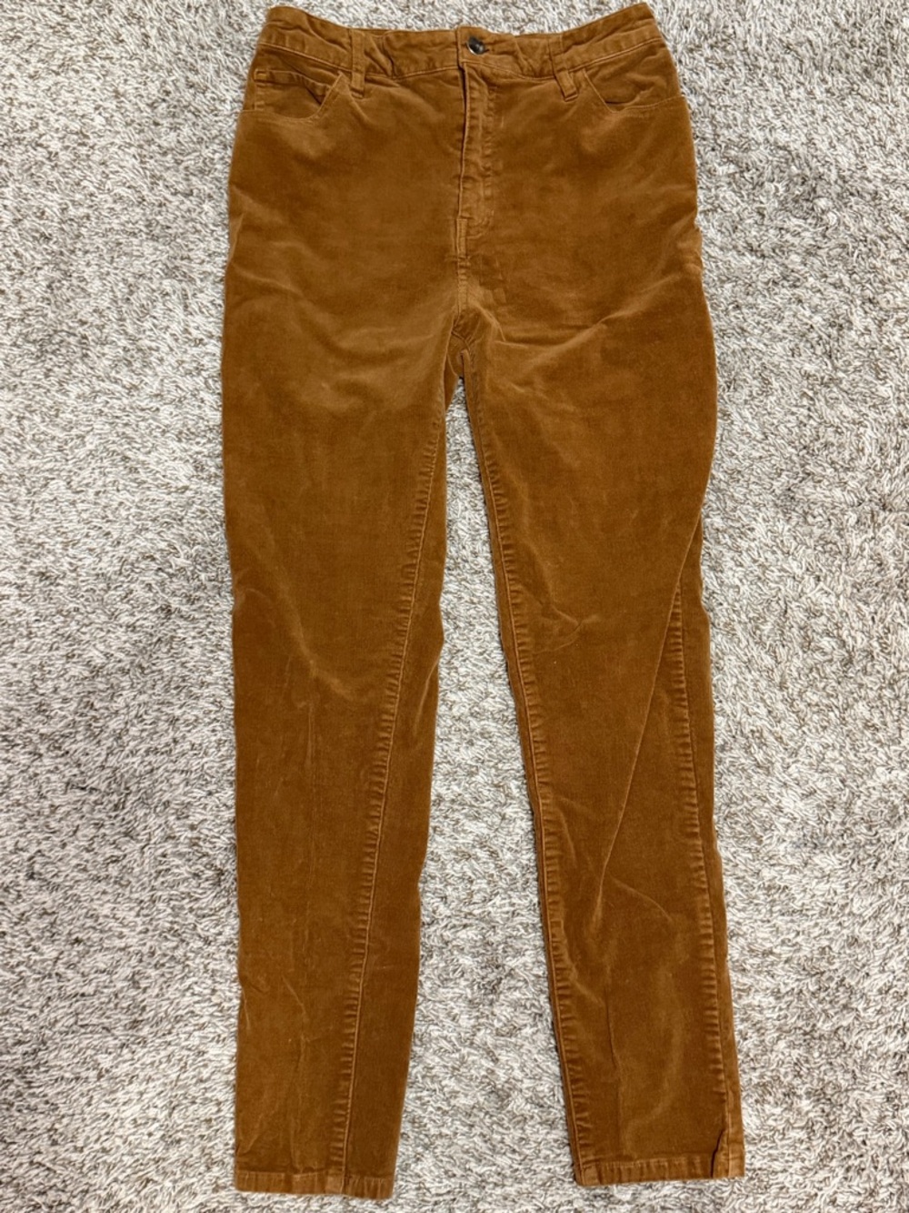 Forever 21 Corduroy Button-Front Pants in Caramel